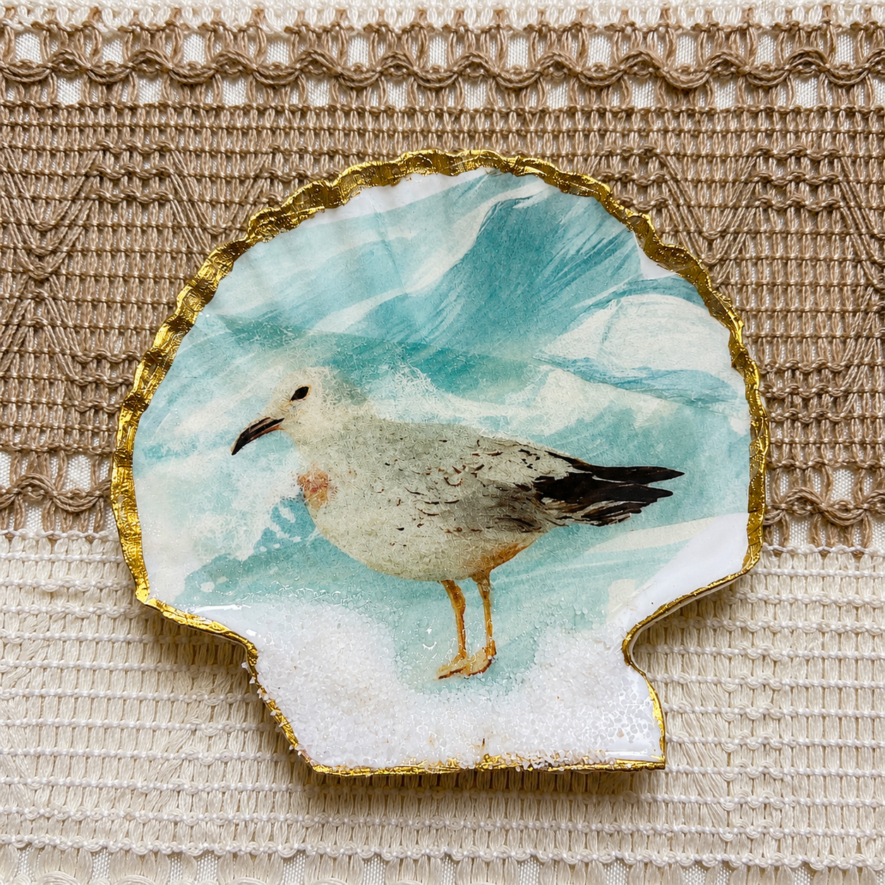 Decaupage Sea Shell - Seagull