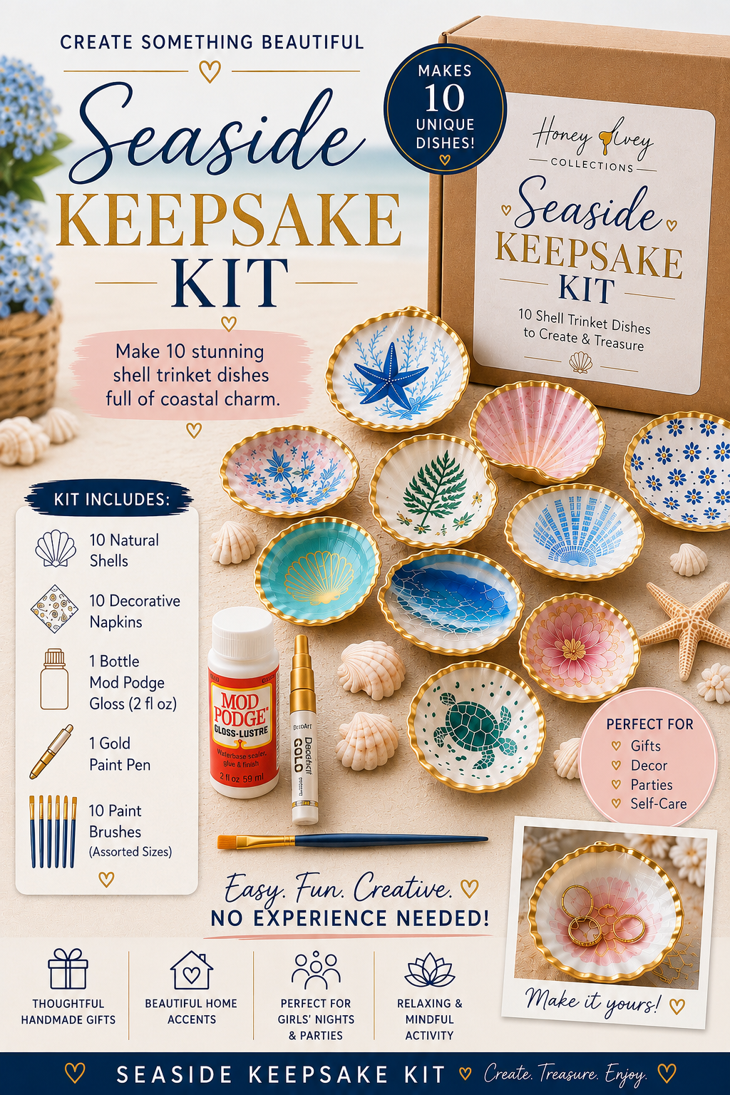 Seaside DIY Keepsake Trinket Kit